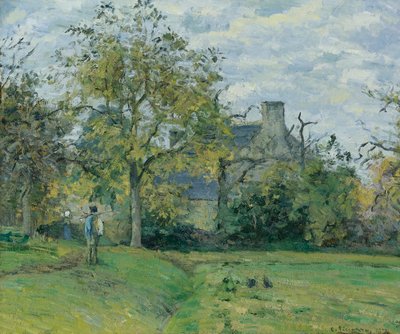 The House of Piette at Montfoucault by Camille Jacob Pissarro